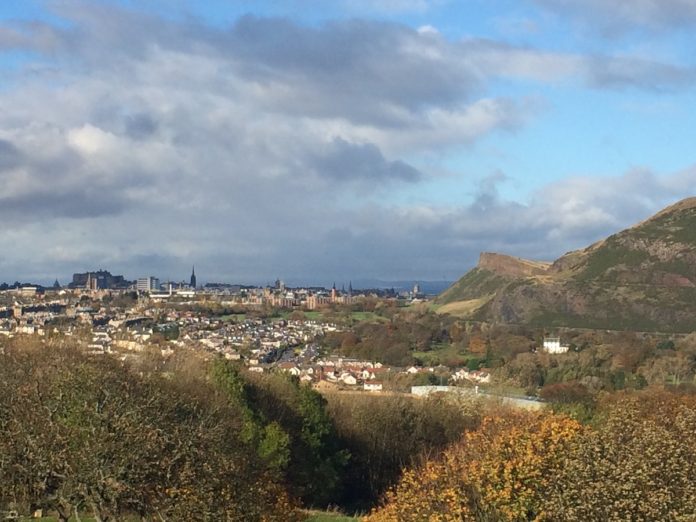 View of Edinburgh from Craigmillar Castle