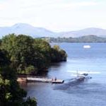 Loch Lomond Sea Plane Leaving the Cameron House Jetty