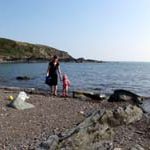 On the beach at Knockinaam Lodge