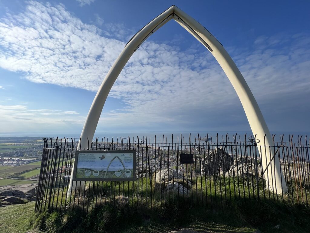 Whalebone replica, Berwick Law, North Berwick