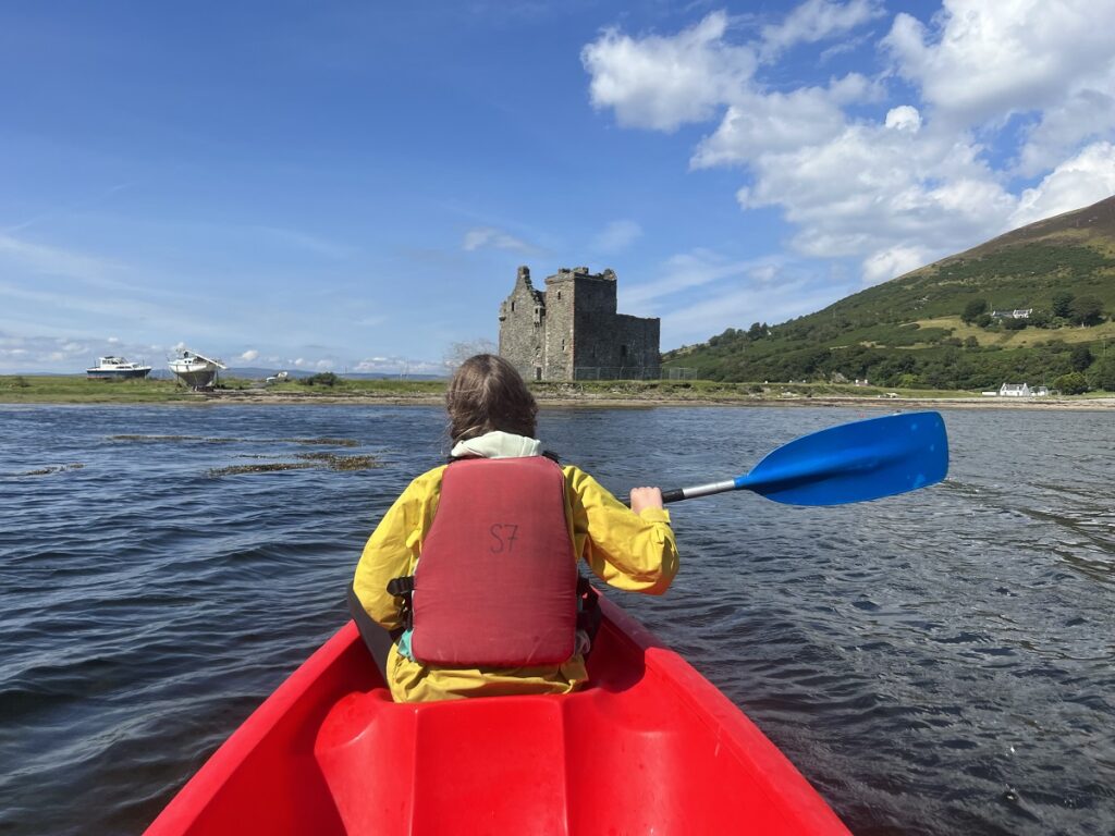 Canoeing to Lochranza Castle